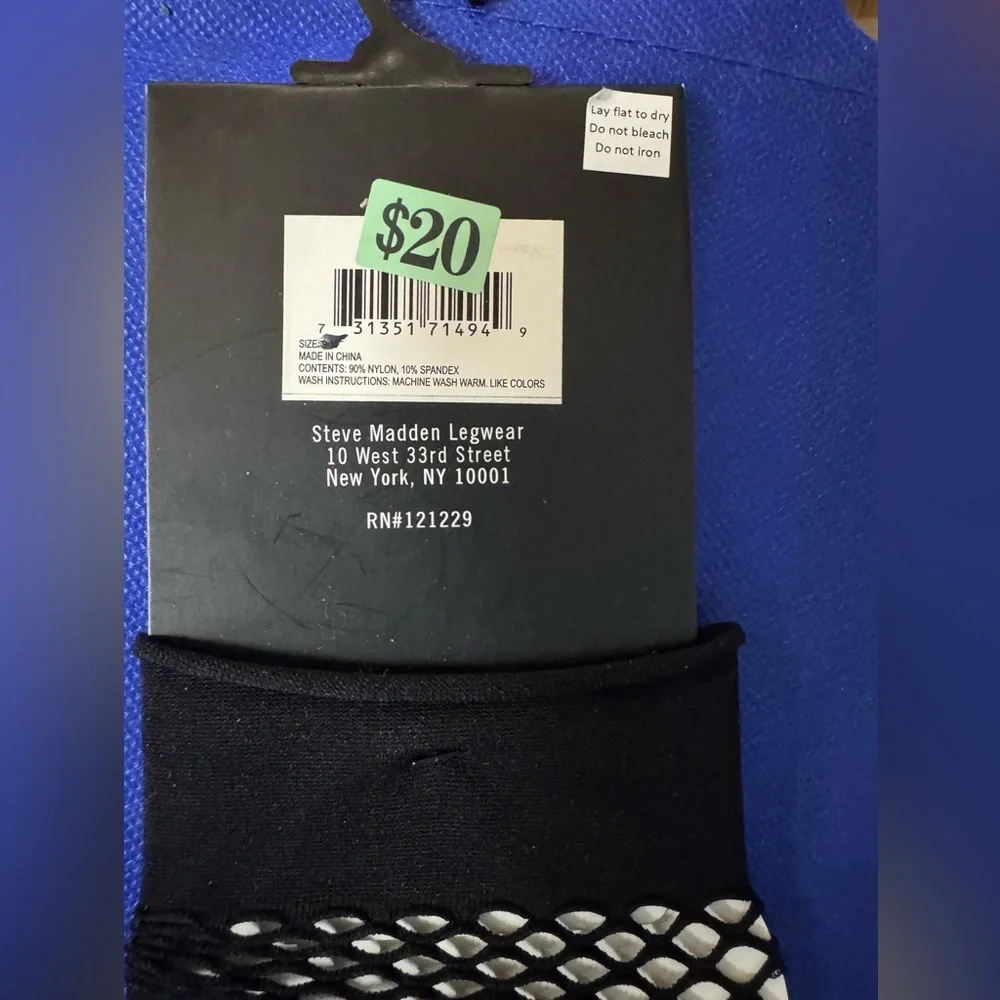 Steve Madden Black Fishnet Casual Socks